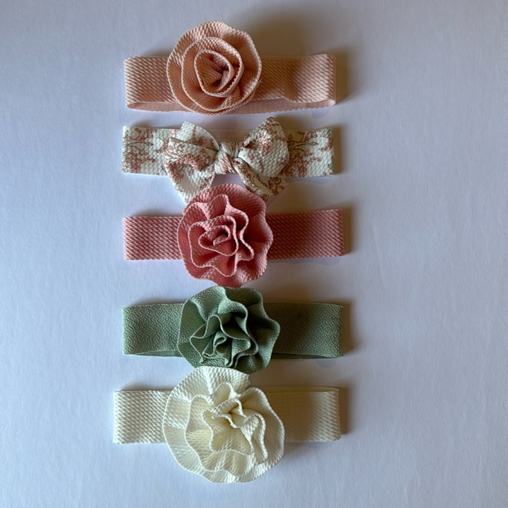 Set of 5 Infant/Baby/Newborn Headbands